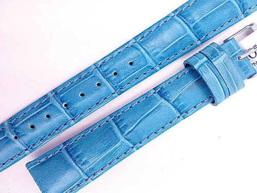 Cinturino Morellato donna pelle stampa alligatore azzurro