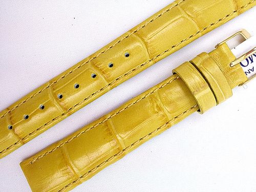 Cinturino Morellato donna pelle stampa alligatore giallo
